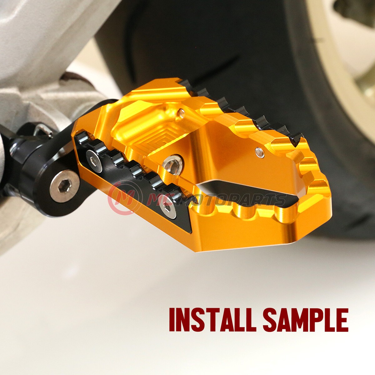 フライングブーケ Gold 1 inch Adjustable Front Foot Pegs TOUR For Kawasaki
