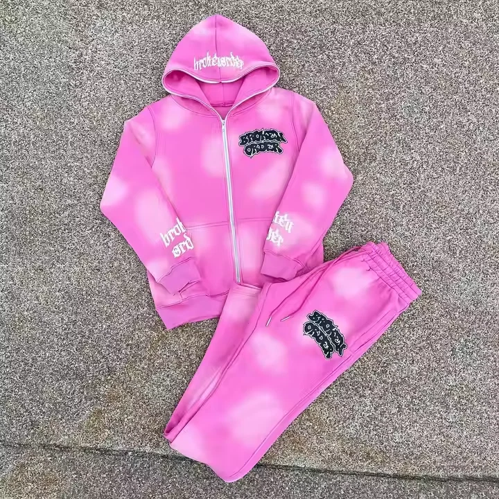 Mens 2 Hoodie Pants Full Zip up Tracksuit Set Long Sleeve Jacket Pants Sweatsuit
Opens in a new wind