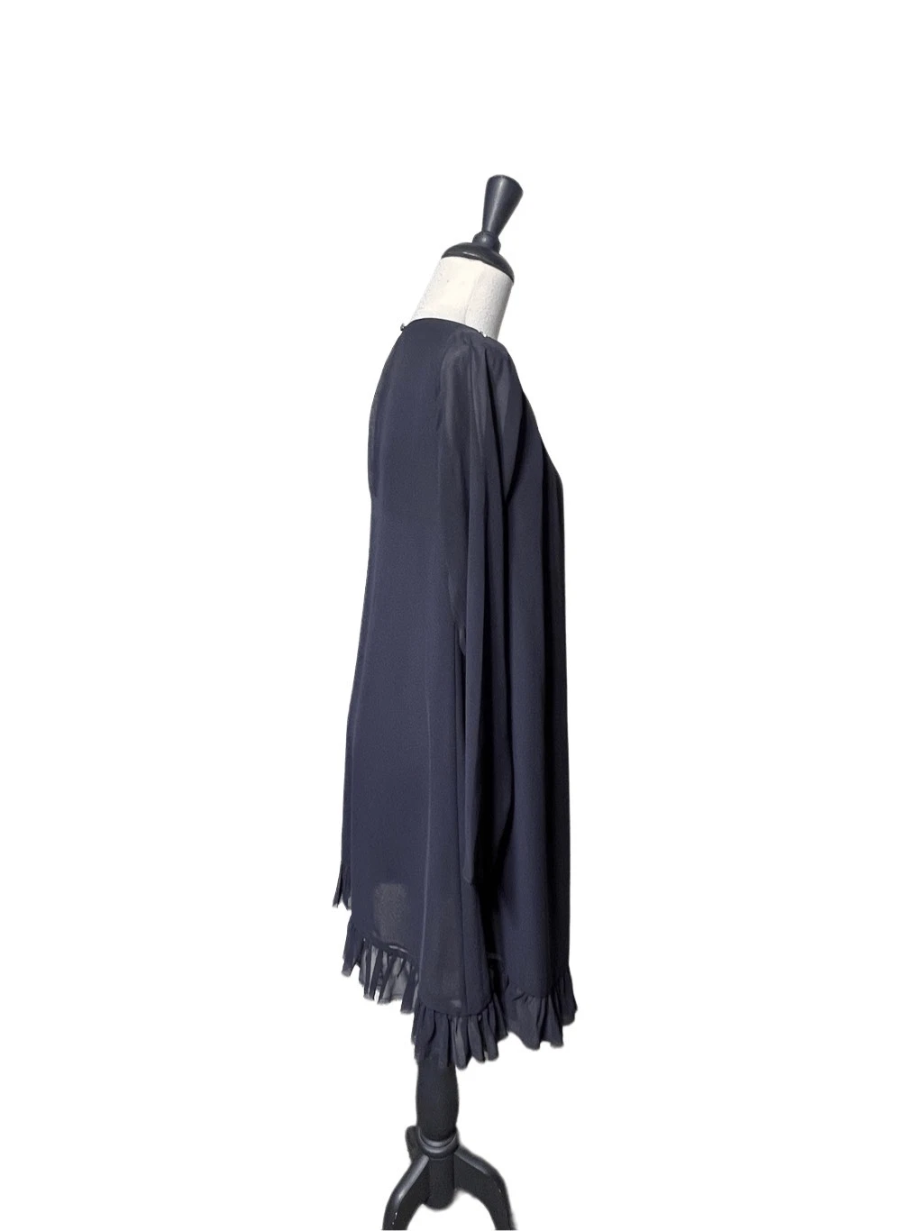 UNDERCOVER Abito Victoria's Secret blu manica lunga trasparente in chiffon impreziosito taglia XS