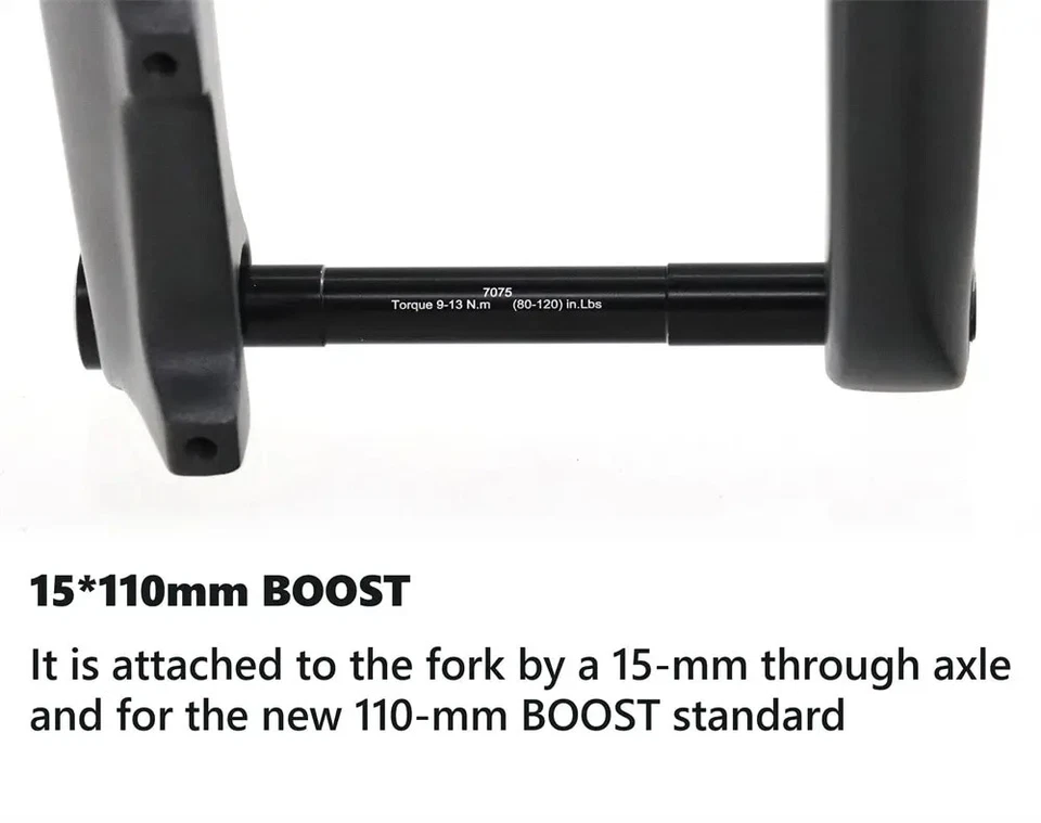 27.5 29er MTB Fork Bike Carbon Rigid Fork 110*15mm Boost  1-1/8"-1-1/2" Tapered - Image 4 of 4