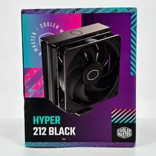 Cooler Master Hyper 212 Black CPU Air Cooler, SickleFlow 120mm Fan, Aluminum Top