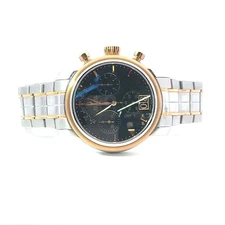 Bulova Accutron Amerigo 65C110 B4 2 Tone Case Band Black Dial Swiss Quartz Watch