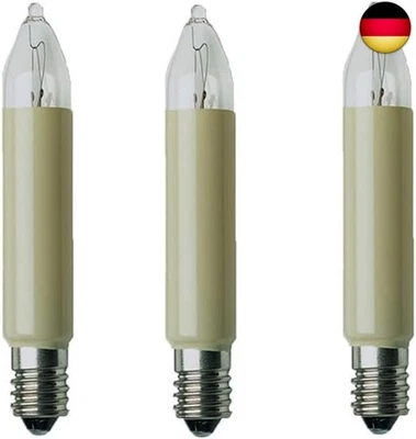 ShuoHui Ersatz-Kleinschaftkerze 23v 3w E10 für Lichterketten Innen und Außen, b