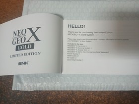 Neo Geo X Gold Limited Edition Instruction Manual Booklet (ONLY) *US Seller