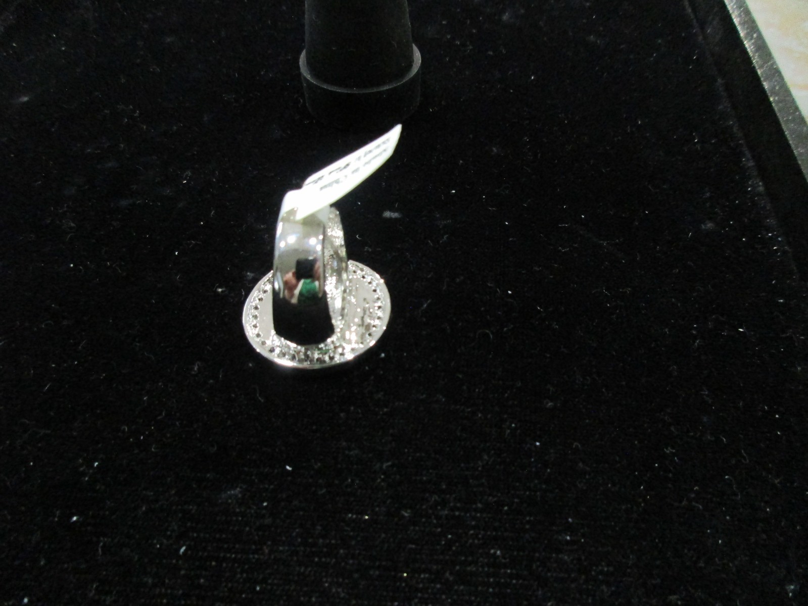 Park Lane Cocktail Statement RIng Silvertone Size… - image 3