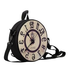 Women Novelty Round Clock Shape Zippered Clock Purses for Women Tote Handbag ...