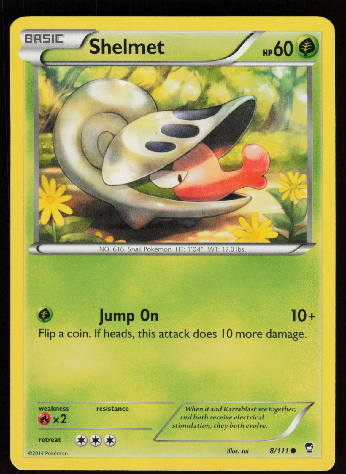 SHELMET 8/111 COMMON FURIOUS FISTS POKEMON NM/M