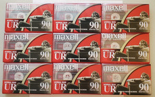 Maxell UR-90 Blank Audio Cassette Tapes 90 Min Normal Bias Lot of 9 New Sealed