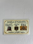ACB GOLD 24K SOLID BULLION MINTED 1GRAIN BAR 9999 FINE +CERTIFICATE !