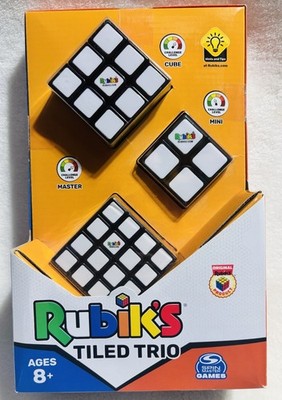 New Rubik's Tiled Trio Bundle 2x2 Mini 3x3 Cube 4x4 Master 3D Puzzle Game
