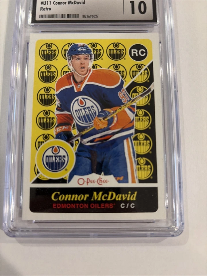 CONNOR MCDAVID CSG 10 2015-16 UD O-PEE-CHEE OPC #U11 ROOKIE RETRO PSA eBay 1/1 Foto 3 de 4