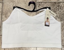 NWT Womens White No Boundaries Strappy Back Bralette Bra Size XXL