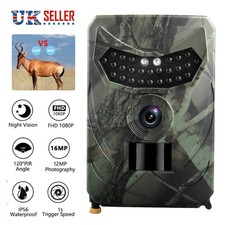 UK 12MP HD 1080P Hunting Trail Camera Nature Wildlife Scouting Cam Night Vision