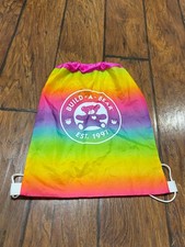 Build A Bear String Backpack Rainbow EST 1997 Hot Pink Drawstring Bag BAB