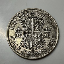 1940 GEORGE VI SILVER HALF-CROWN COIN 50% Silver