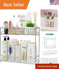 Compact Rust-Resistant 2-Tier Shower Caddy for Stylish Bathroom Organization