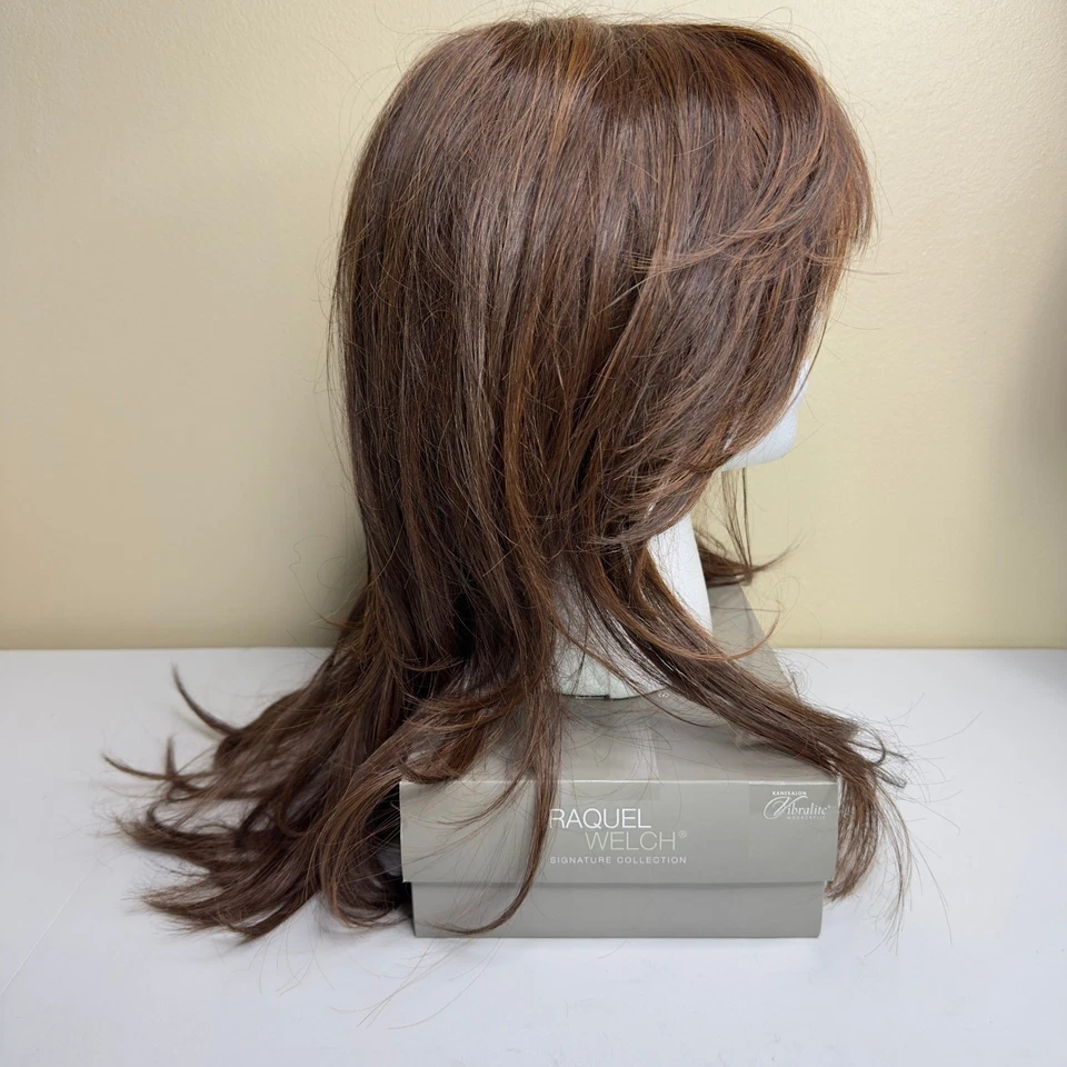 Raquel Welch 假发 Elite RL6/30 平均分层棕色赤褐色混合合成头发 — 第 4/4 张图片