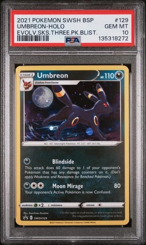 Umbreon-Holo Pokemon Swsh Black Star Promo SWSH129 PSA 10