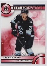2023-24 SP Authentic Future Watch Red Limited Ryker Evans #194 g6p