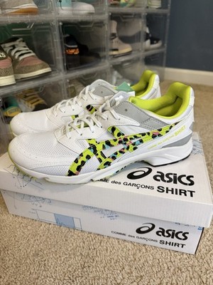 Size 12 M - ASICS X Comme Des Garçons Shirt Tarther White Lime RARE BRAND NEW