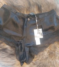 M&S ROSIE for Autograph 8 Silk Cami Shorts Knickers Nwt Rrp £25 Black