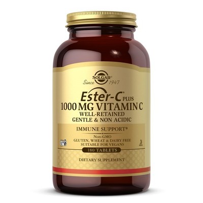 Solgar Ester-C Plus 1000 mg Vitamin 180 Count (Pack of 1), Standard Packaging 