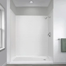 Miseno MSW784834 ReadySet 48" X 34" X 78" Five Panel Alcove - White Tile