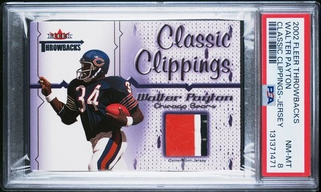 Carte à Collectionner Walter Payton Avec Patch (football Américain)
