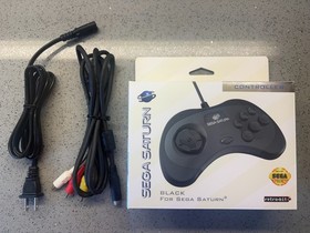 SEGA SATURN ELITE SAROO CONSOLE CLEAN W/ NEW CONTROLLER POWER & AV CABLES