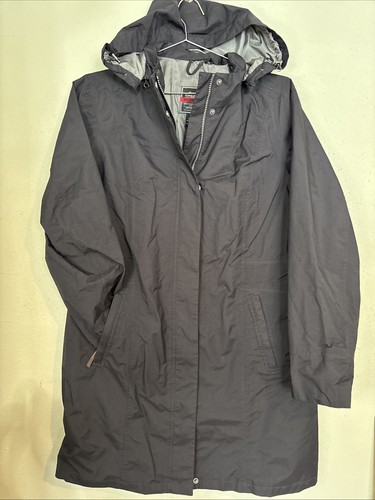 Eddie Bauer XL Waterproof Weather edge Hooded Full Zip Rain Jacket Parka EUC
