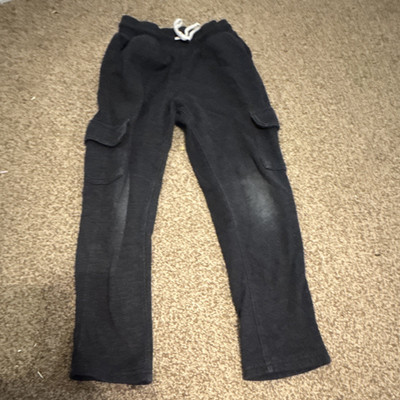 Jumping Beans Boys Black Fleece Sweatpants Size 7 Drawstring Pockets