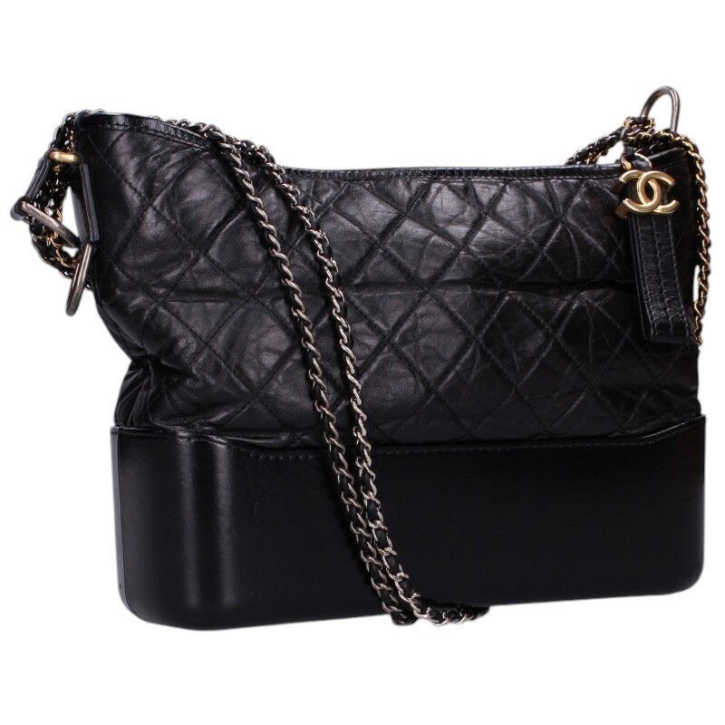 Chanel Gabrielle Large Hobo Shoulder Bag Black 497471