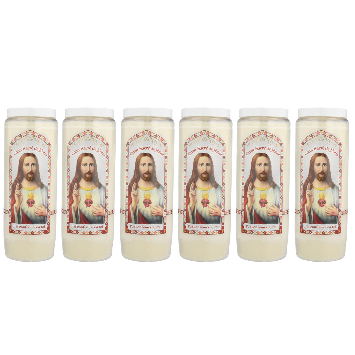 Bougies Neuvaine Sacré Coeur de Jésus pour votre coin prière et méditation