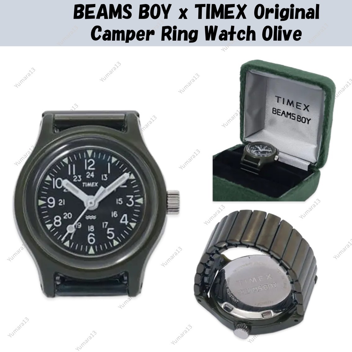 BEAMS BOY x TIMEX Original Camper Ring Watch Olive | eBay