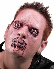 Stitched Eyes Mouth Shut Fancy Dress Halloween Costume Makeup Latex Prosthetic