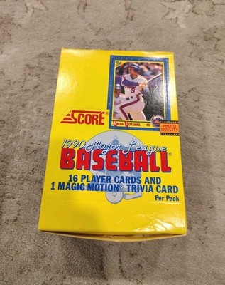 1990 Score Baseball Unopened Wax Box 36 Pack Possible Bo Jackson Frank Thomas Rc
