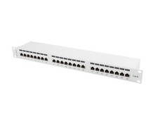 Patch Panel 24 PORT 1U Cat.6 Shielded Gray PPS6-1024-S