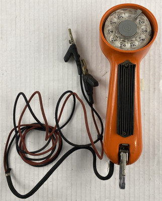 Vintage Bell Western Electric Lineman's Rotary Line Tester ORANGE Phone