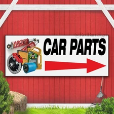 CAR PARTS arrow Indoor Outdoor Banner Sign with grommets