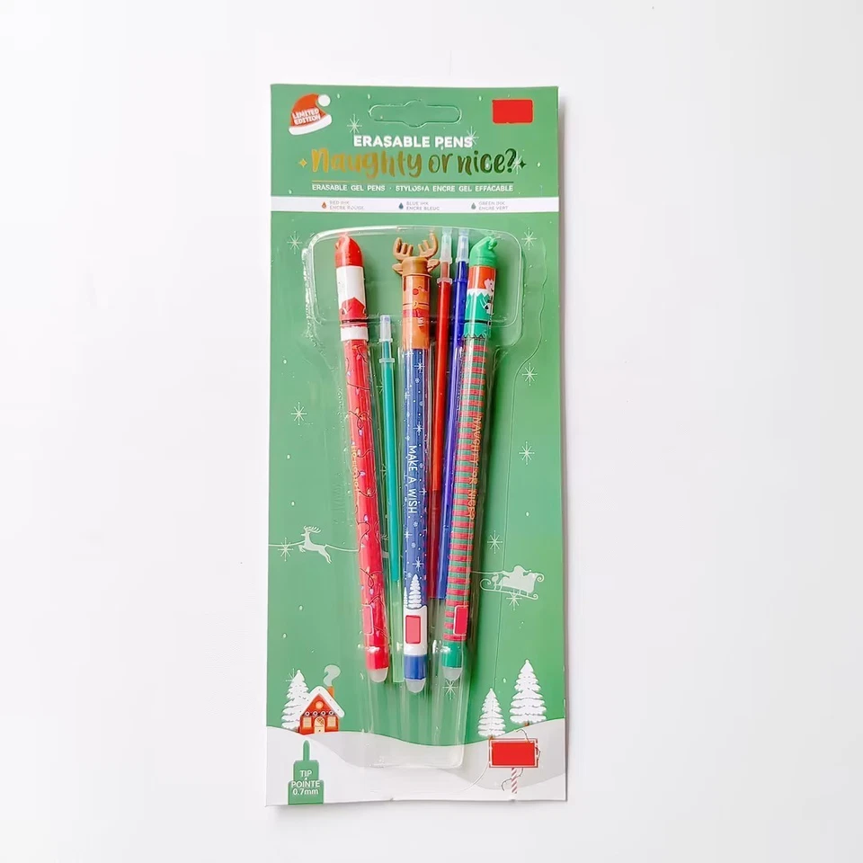 2025 Legami Erasable Gel Pen Christmas Set With 3 Gel Pen Santa Reindeer - Image 2 of 4