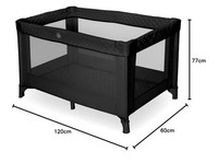 My Babiie Black Quilted Travel Cot
