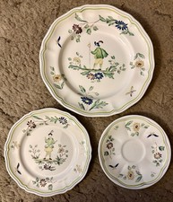3 Longchamp Plates: 1 Dinner 1 Dessert and 1 ...