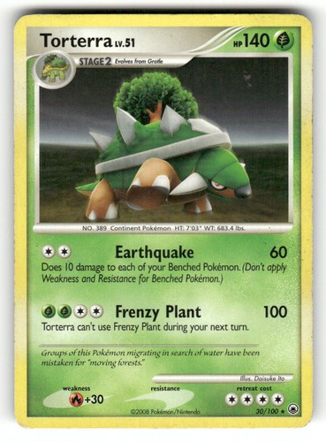 Torterra 30/100 Rare Majestic Dawn Pokemon Heavily Played Daisuke Ito
