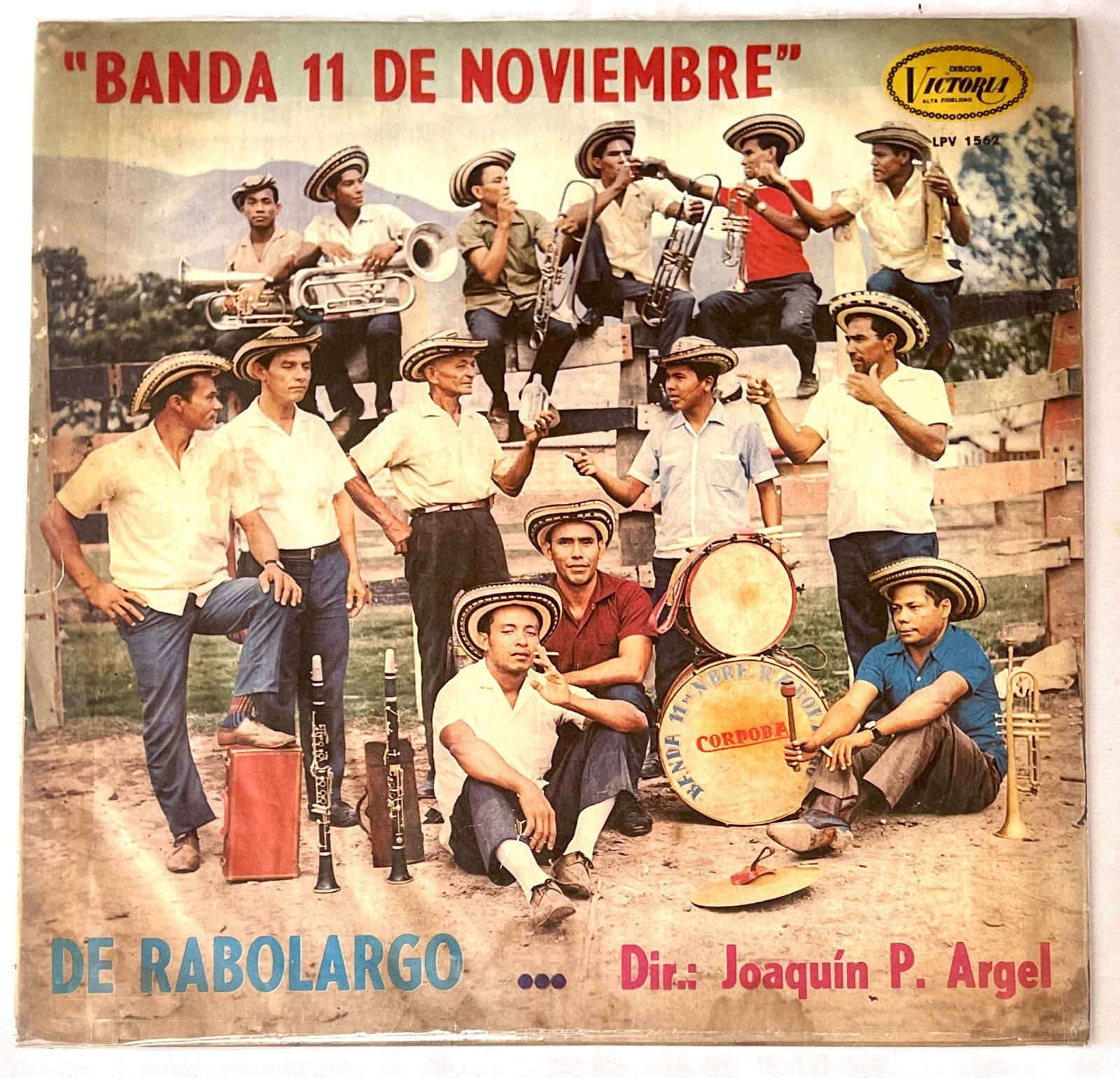 Banda 11 De Noviembre De Rabolargo - Vinyl Folk Colombia 1971 VG+
