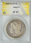 1896-S  ANACS  VF35  *  Key Date Morgan Dollar  *  #7944407