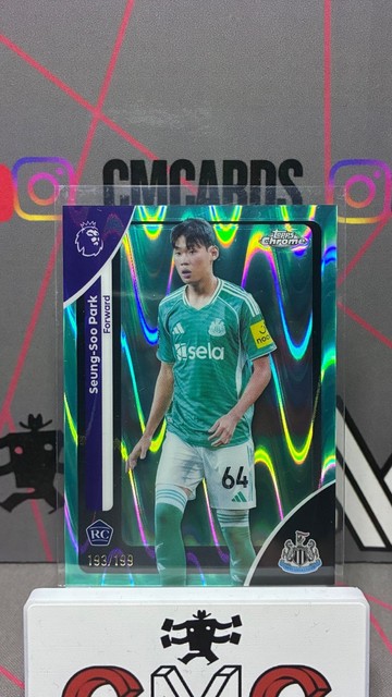2025-26 Chrome Premier League Seung-Soo Park rc Aqua Ray Wave /199 Newcastle