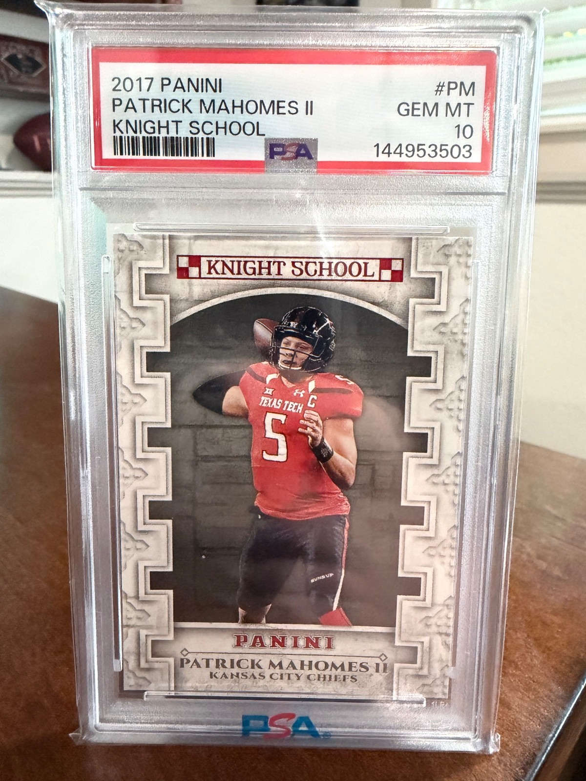 Patrick Mahomes Panini Knight School #PM Base