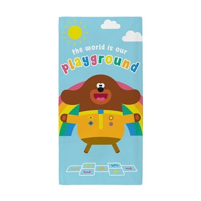 Hey Duggee Strandtuch Spielplatz 140 x 70cm Baumwolle Velour-Feel Mädchen Jungen