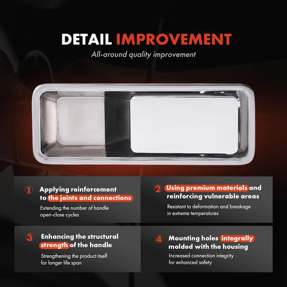 Manija de puerta interior cromada delantera derecha para International Harvester 5000 5900i Foto 3 de 4