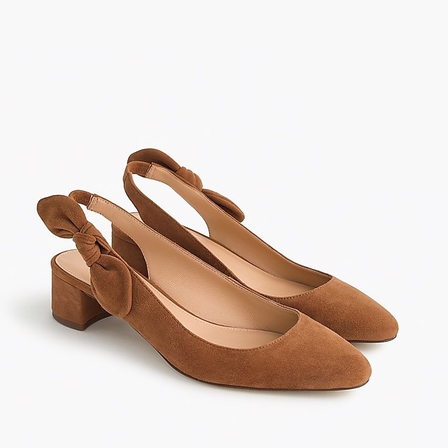 J Crew Slingback Suede Bow Pumps Größe 9 Burnished Pecan H8181 Block Heel 148 J Crew Slingback Suede Bow Pumps Größe 9 Burnished Pecan H8181 Block Heel 148